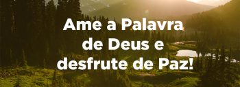 Ame a Palavra de Deus e desfrute de Paz!